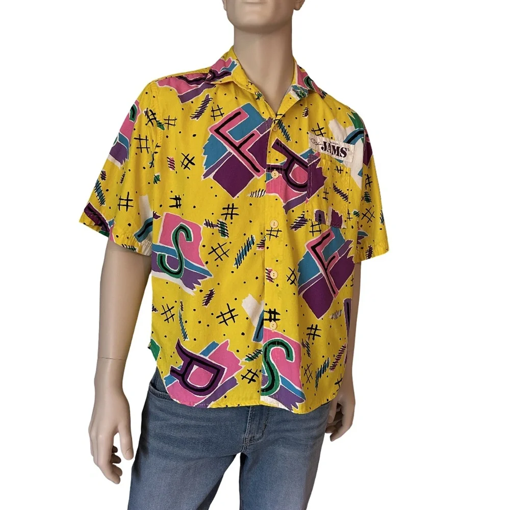 JAMS World Original Hawaiian Shirt Tiki USA Cotton Made in Hawaii, USA RARE - Picture 2 of 10
